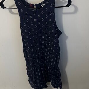 Old Navy Dark Blue Geometric Kids Dress
